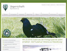 Tablet Screenshot of jaegerschaft-regen-zwiesel.de